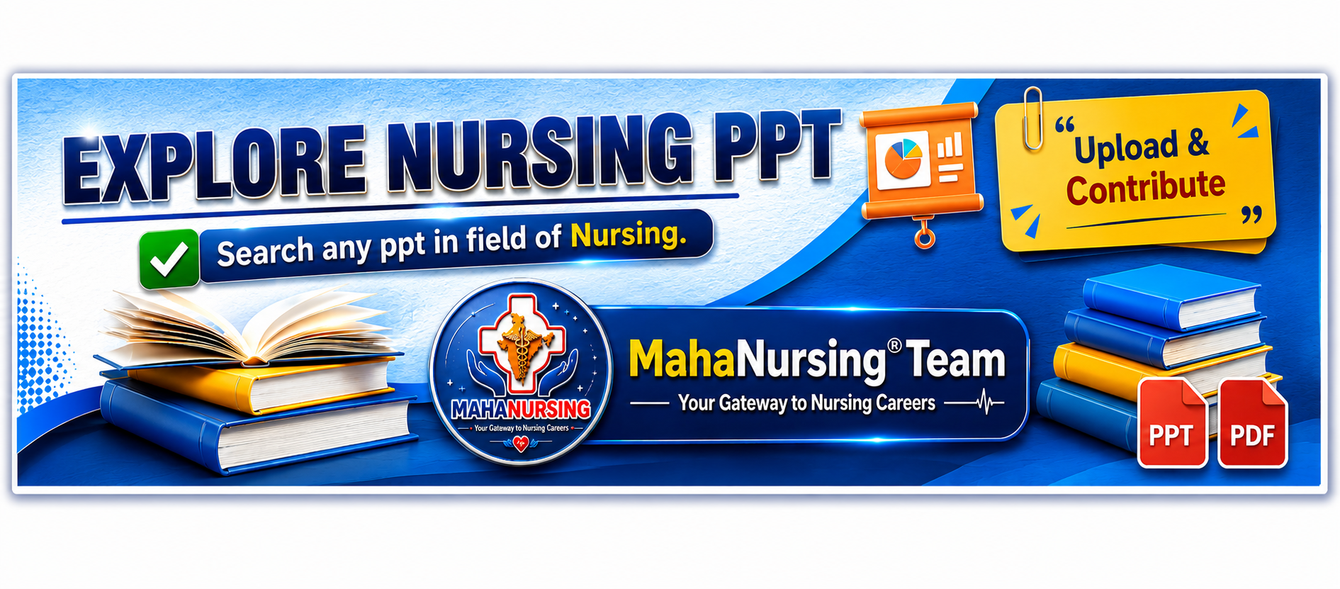 Nursing PPT and PDF notes banner